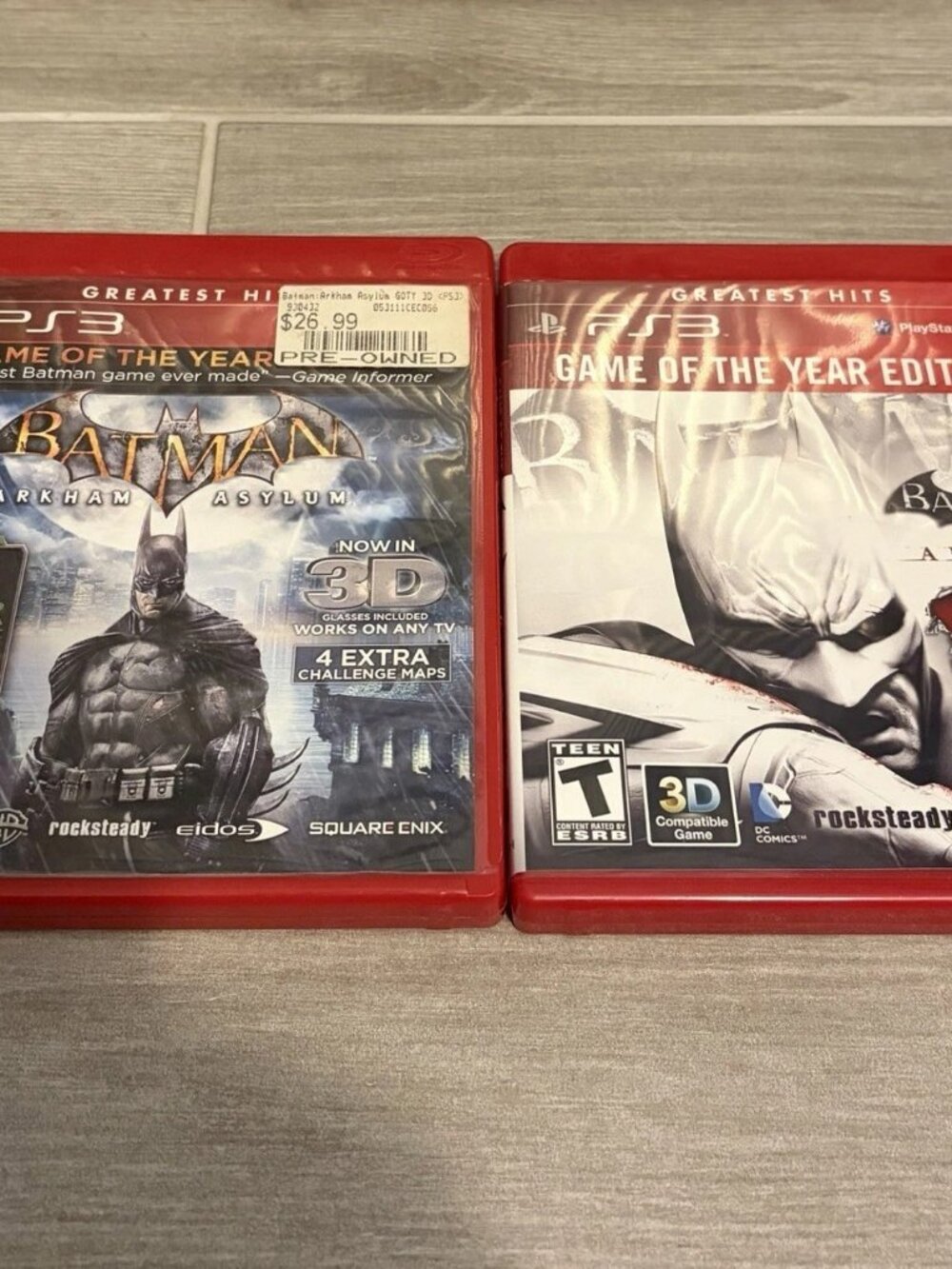 Batman Arkham Asylum + Arkham City PS3 Games